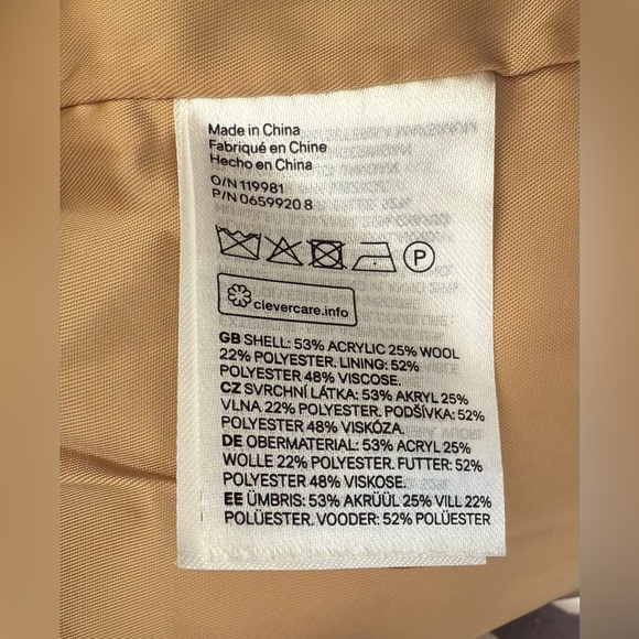 H&M Women’s Mustard Yellow Faux Fur Streetwear Jacket - 4 - Picture 10 of 12